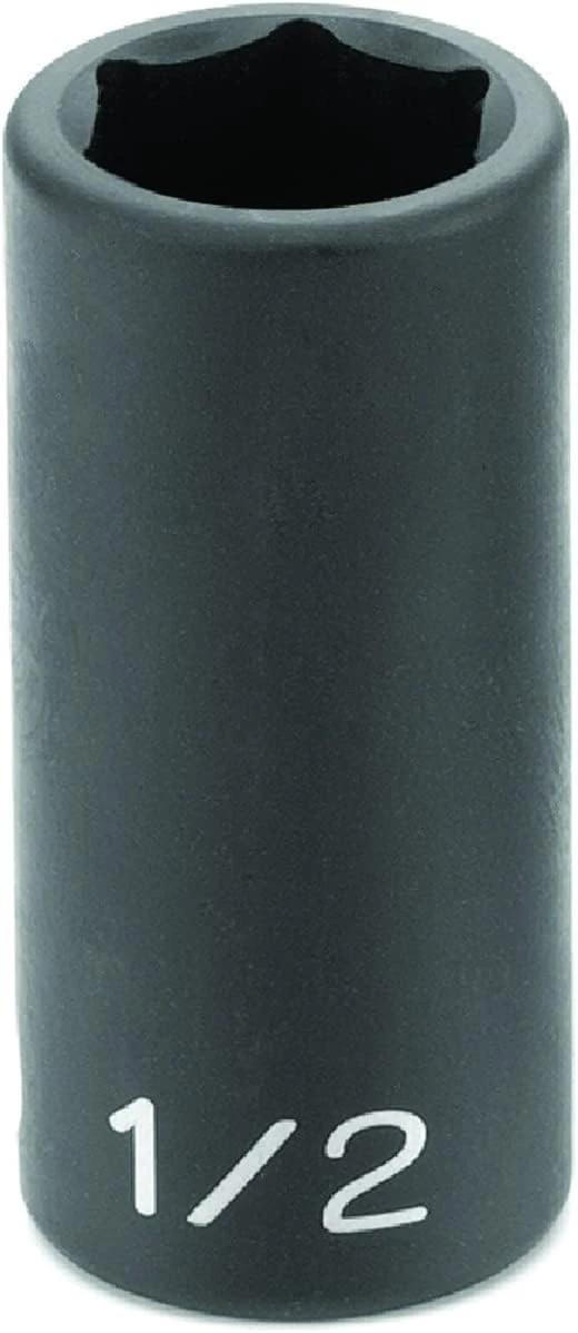 Grey Pneumatic 7/16" X 6 Point Semi-Deep 3/8" Drive Impact Socket (1014SD)