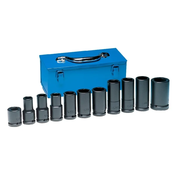 Grey Pneumatic 3/4" Drive Standard & Deep Impact Set 11pc 6pt (8032)