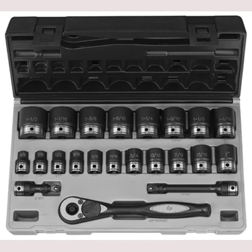 Grey Pneumatic 1/2" Dr. 22pc Fractional Duo-Socket Set - 6 Pt. (82622)