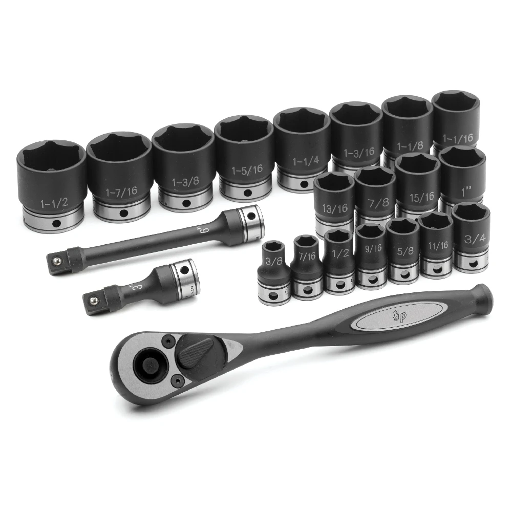Grey Pneumatic 1/2" Dr. 22pc Fractional Duo-Socket Set - 6 Pt. (82622) — product image 2