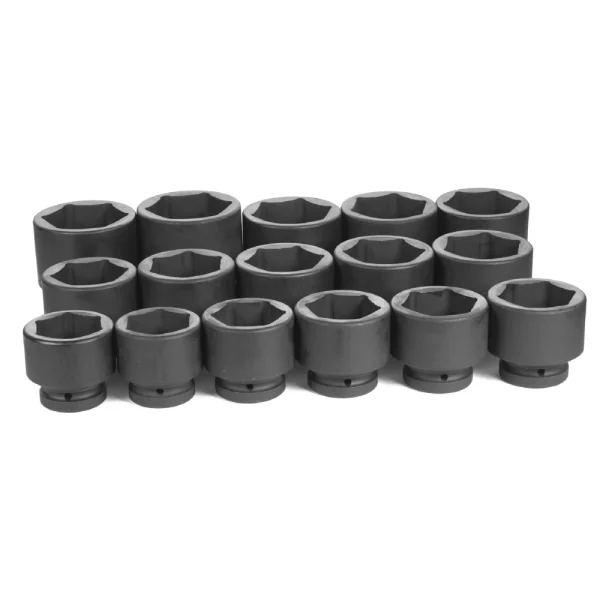Grey Pneumatic 1" Drive Standard Length Impact Set, 16pcs - 6pt (9016)