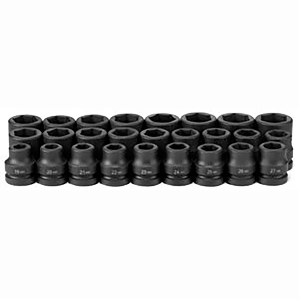 Grey Pneumatic 1" Dr. 26pc. Metric Set 19mm-44mm (9026M)