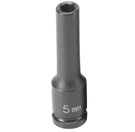 Grey Pneumatic 1/4" Drive x 5mm Magnetic Deep Socket (905MDG)