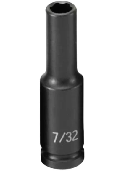 Grey Pneumatic 1/4" Surface Drive x 7/32" Deep Socket (907DS)