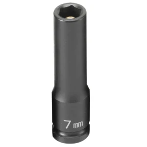 Grey Pneumatic 1/4" Drive x 7mm Magnetic Deep Socket (907MDG)