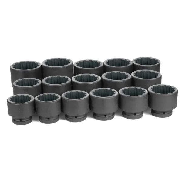 Grey Pneumatic 1" Drive Standard Length Impact Set - 12 Point (9116)