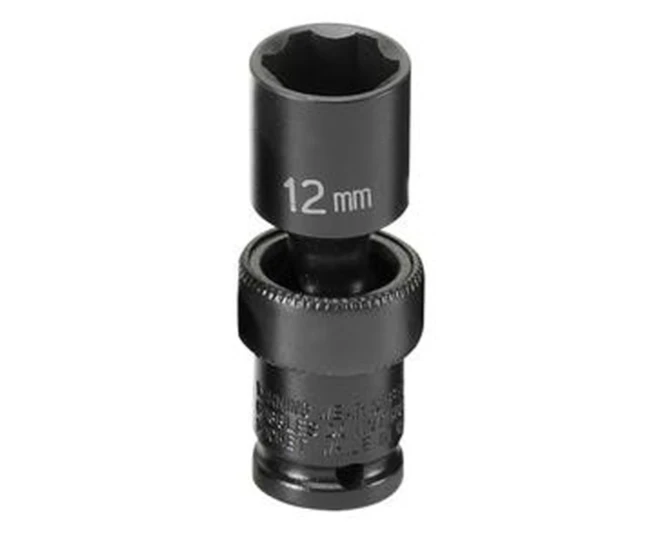 Grey Pneumatic 1/4" Surface Drive x 12mm Standard Univ Socket (912UMS)