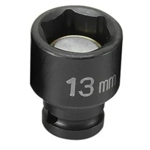 Grey Pneumatic 1/4" Drive x 13mm Magnetic Standard Socket (913MG)