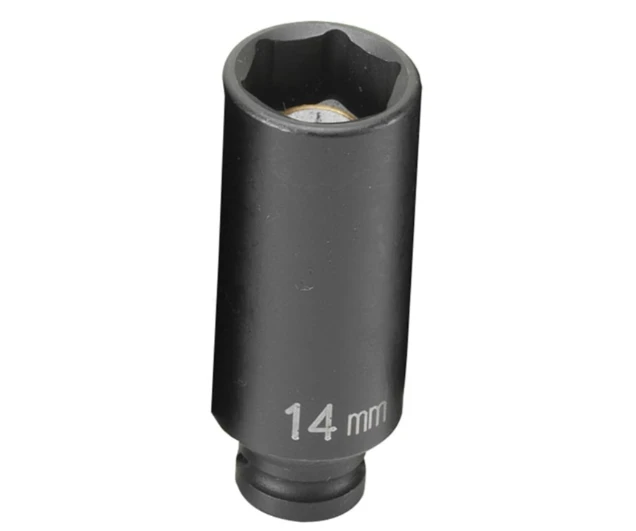 Grey Pneumatic 1/4" Drive x 14mm Magnetic Deep Socket (914MDG)