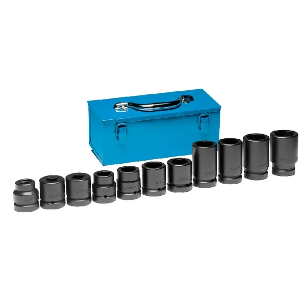 Grey Pneumatic 1" Dr Standard & Deep Length Impact Set 11pc 6pt (9157)