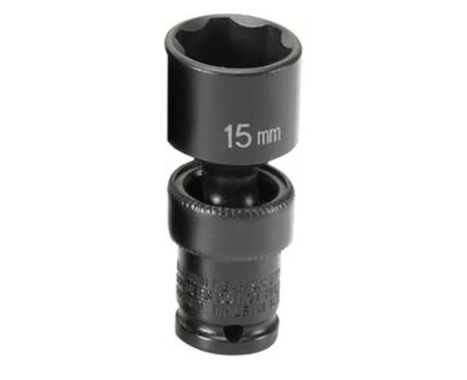 Grey Pneumatic 1/4" Surface Drive x 15mm Standard Uni. Socket (915UMS)
