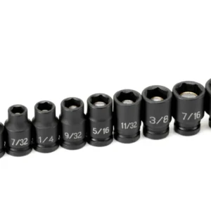 Grey Pneumatic 1/4" Drive 9 pc. Magnetic Impact Socket Set (9709G)