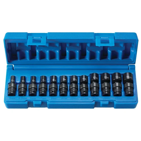 Grey Pneumatic 1/4" Surface Drive 12 Pc. Std Univ Metric Set (9712UM)