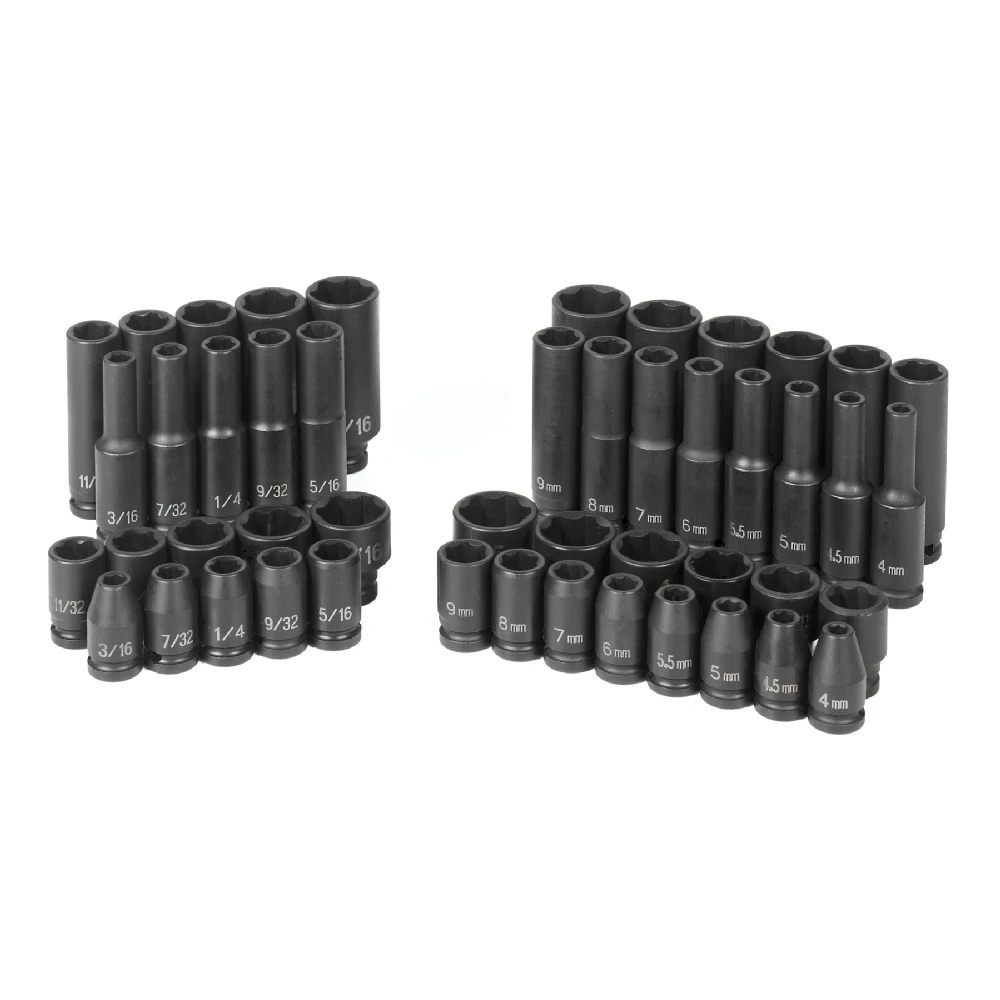 Grey Pneumatic 1/4" Dr. Std. & Dp. Fract.& Metric Master Set (9748) — product image 2