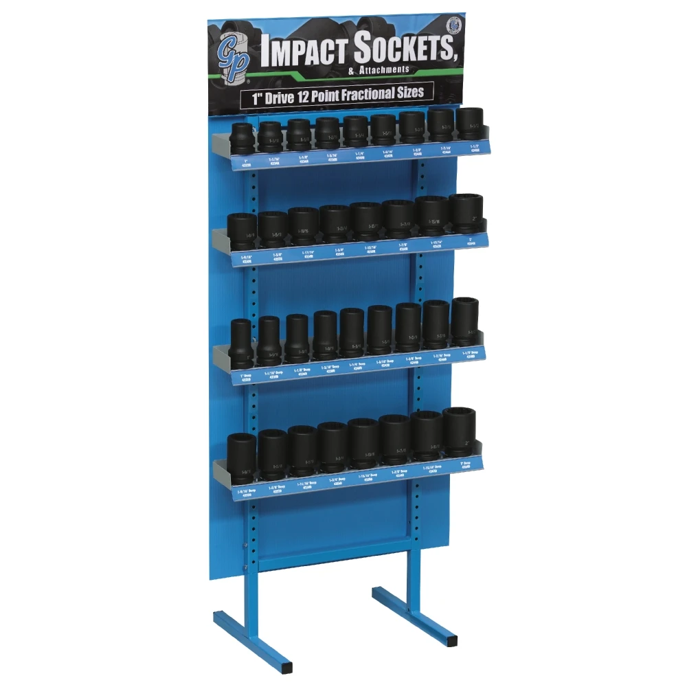 Grey Pneumatic 1" Drive Standard and Deep Length Display (D434-12)