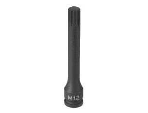 Grey Pneumatic M6 Triple Square Impact Plug Socket 3/8" Drive (11064S)