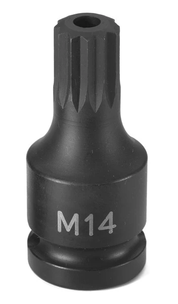 Grey Pneumatic M6 Triple Square Tamper-Proof Impact Plug Socket 1/2" Drive (2106ST)