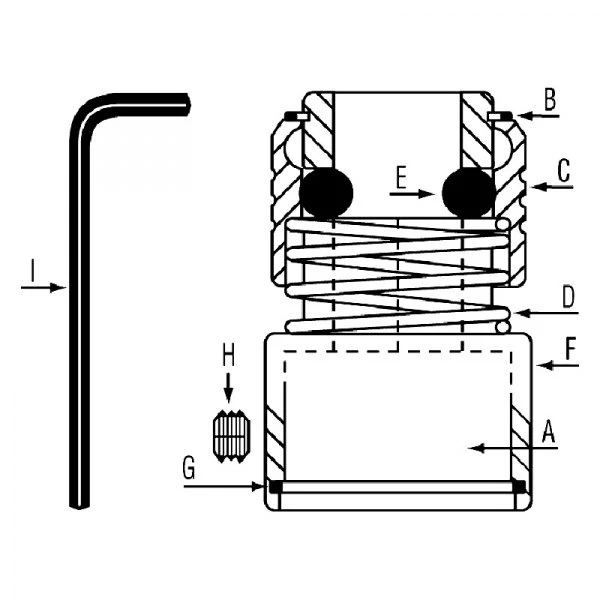 Grey Pneumatic Slide Collar Chisel Repair Part (CH8000-5)