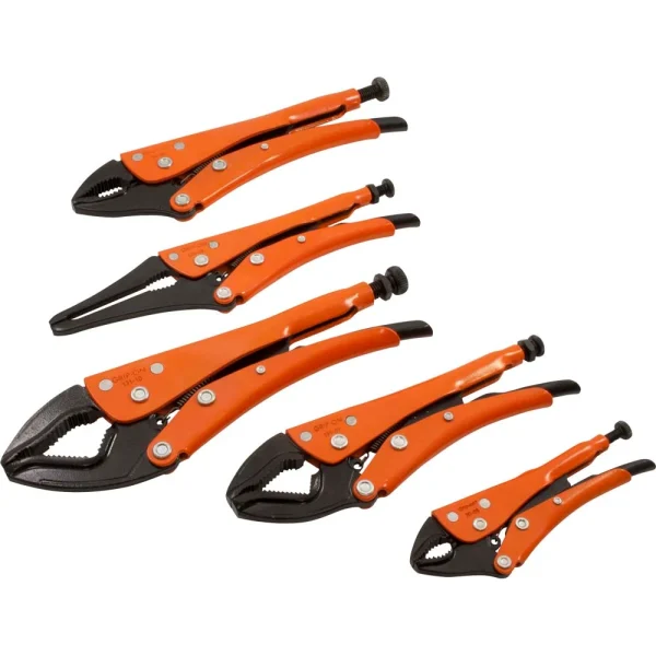 Grip-on 5 Piece General Locking Plier Grip Set (GK-SET5)