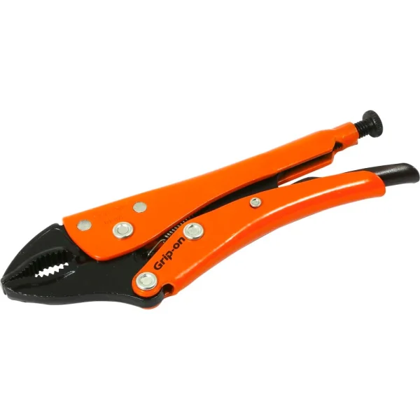 Grip-on 7" Locking Pliers, 1-7/8" Jaw Opening, Curved Jaws (111-07F)