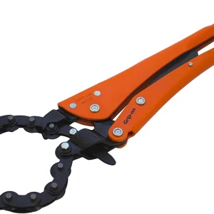 Grip-On GR18212 12-Inch Chain Pipe Cutter Locking Pliers in Orange Epoxy