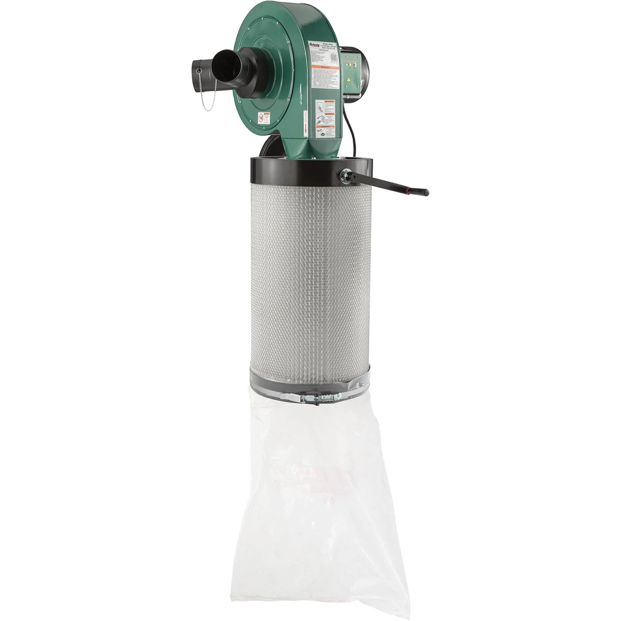 Grizzly Industrial 1-1/2 HP Wall Mount Dust Collector with HEPA Filter (G0944HEP) — product image 2