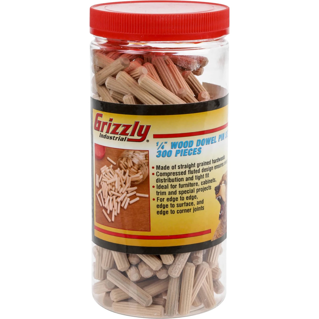 Grizzly Industrial 1/4" Wood Dowel Pins Pack of 300 (H7926) — product image 2