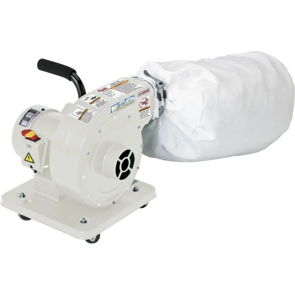 Grizzly Industrial 1 HP Light Duty Dust Collector - Polar Bear Series (G1163P)