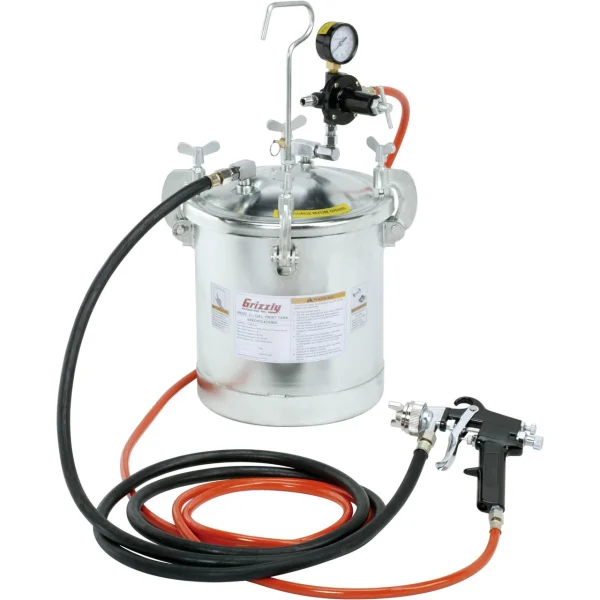 Grizzly Industrial 10-Liter Paint Tank with Gun (H8225)