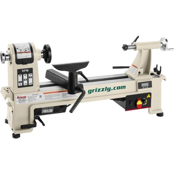 Grizzly Industrial 14" x 20" Variable-Speed Benchtop Wood Lathe (G0844)
