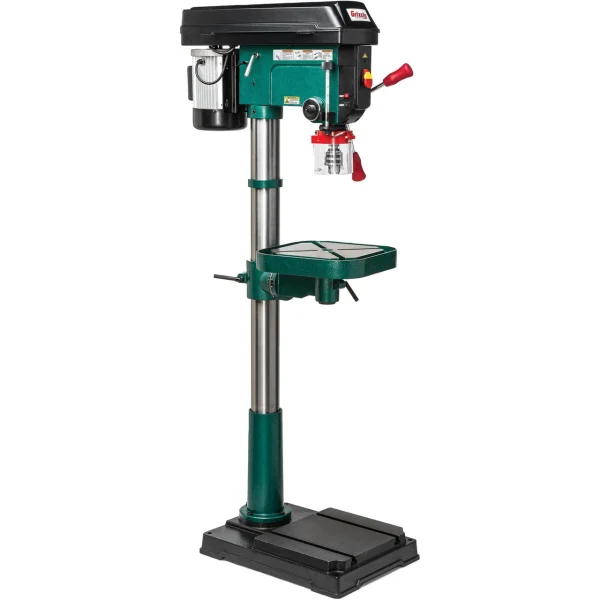 Grizzly Industrial 17" Floor Drill Press with LED Light & Laser Guide (T33903)
