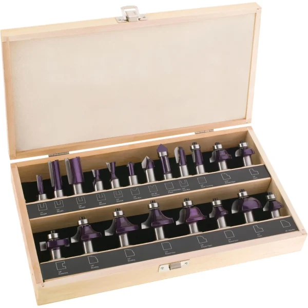 Grizzly Industrial 20 Piece Router Bit Set 1/2" Shank (H5555)