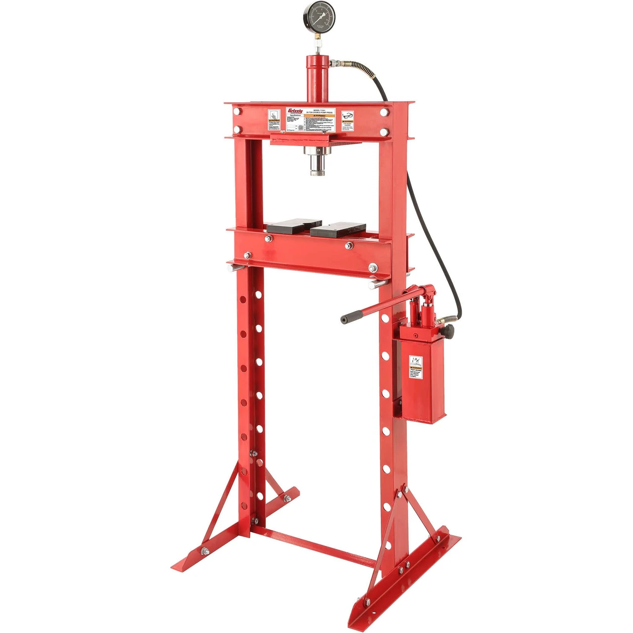 Grizzly Industrial 20-Ton Double-Pump Hydraulic Press (T1241)