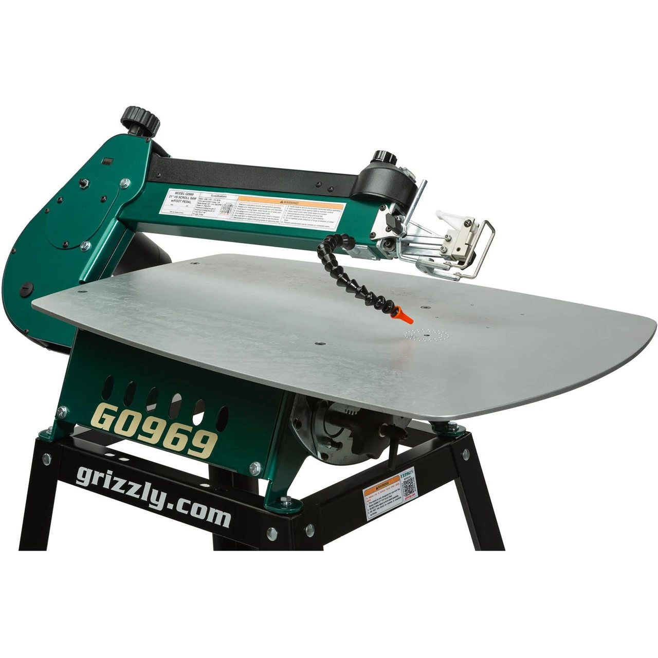 Grizzly Industrial 21" Variable-Speed Scroll Saw with Foot Pedal and Stand (T33906) — product image 3