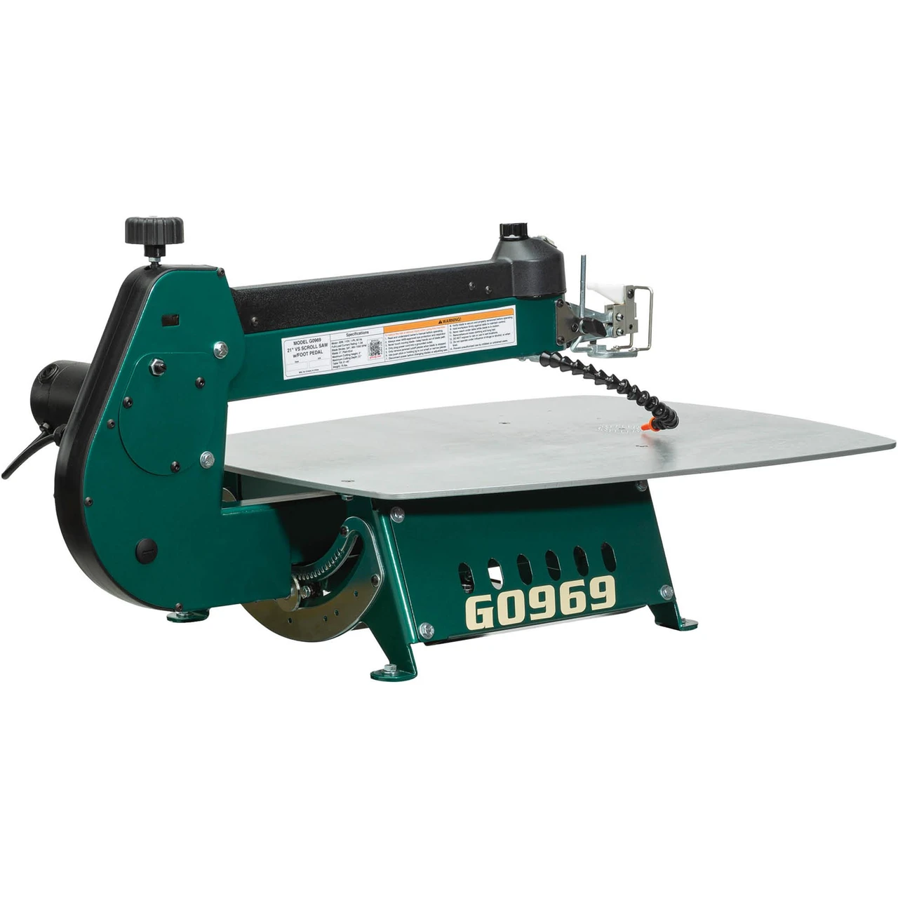 Grizzly Industrial 21" Variable-Speed Scroll Saw with Foot Pedal (G0969) — product image 3