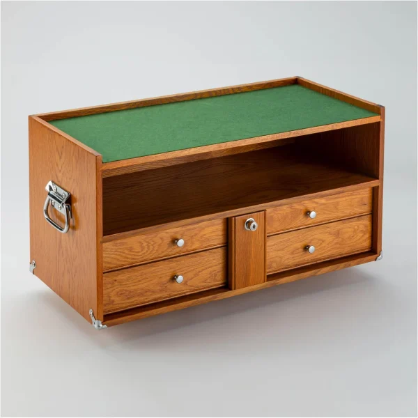 Grizzly Industrial 23" Series 2-Drawer Red Oak Mid-Riser with Shelf (T33820)