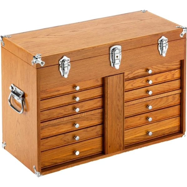 Grizzly Industrial 23" Series 9-Drawer Red Oak Tool Chest (T33819)
