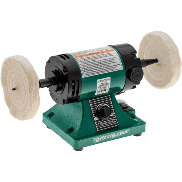 Grizzly Industrial 3/4 HP Variable-Speed Mini Benchtop Buffer (T32004)