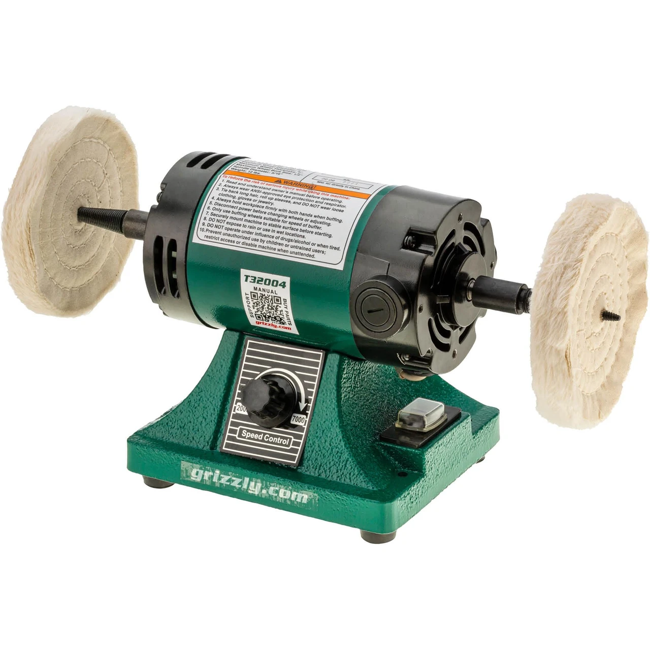 Grizzly Industrial 3/4 HP Variable-Speed Mini Benchtop Buffer (T32004) — product image 2