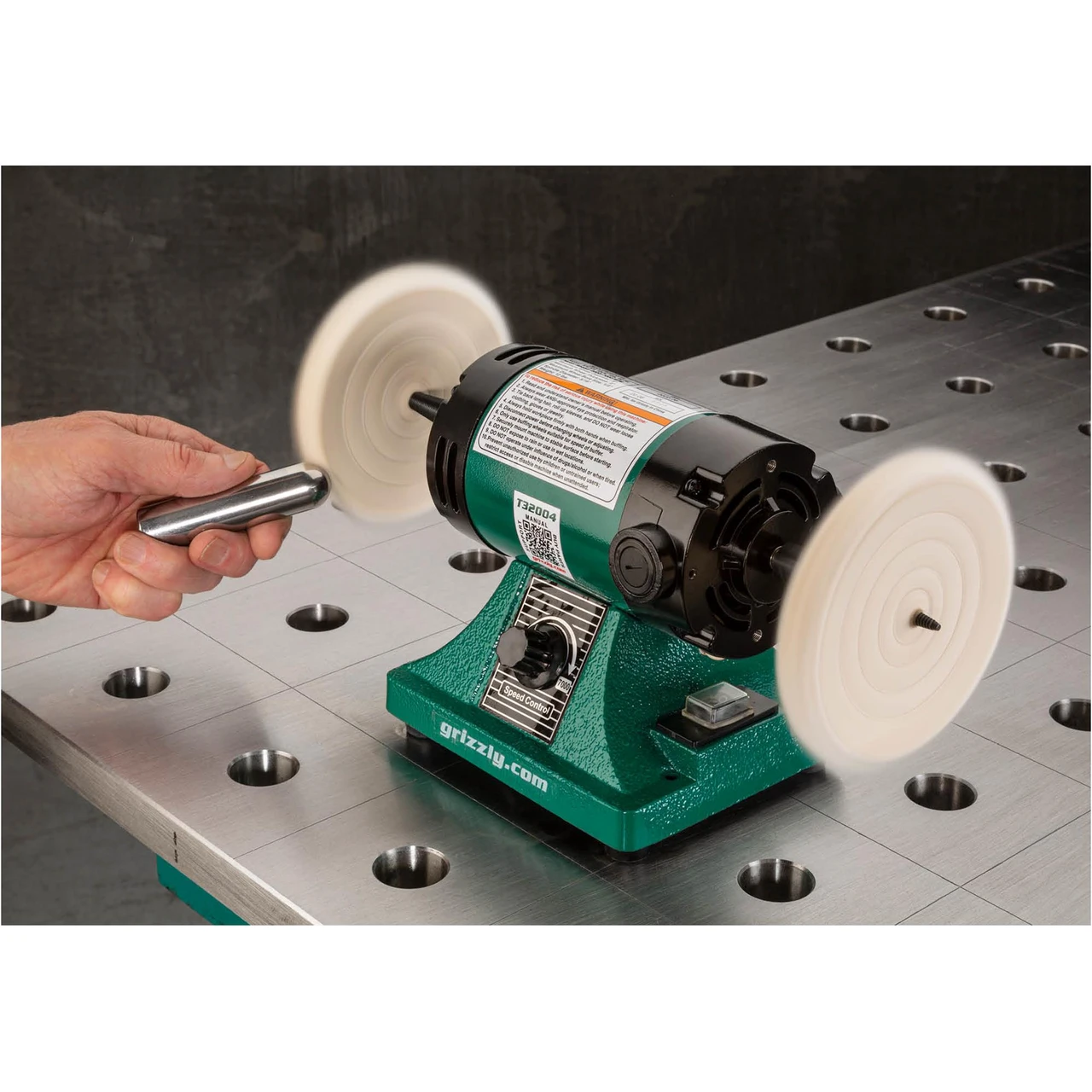 Grizzly Industrial 3/4 HP Variable-Speed Mini Benchtop Buffer (T32004) — product image 3