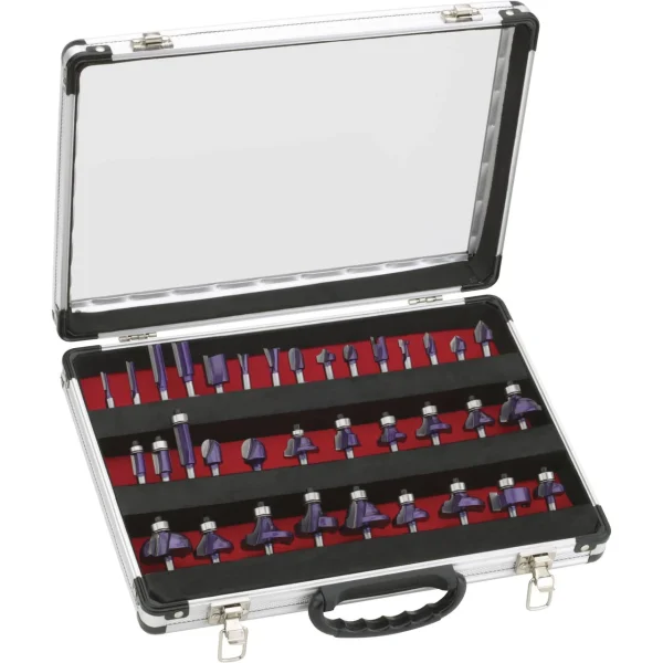 Grizzly Industrial 35-Piece Carbide Tipped Router Bit Set 1/4 Inch Shank (H6159)