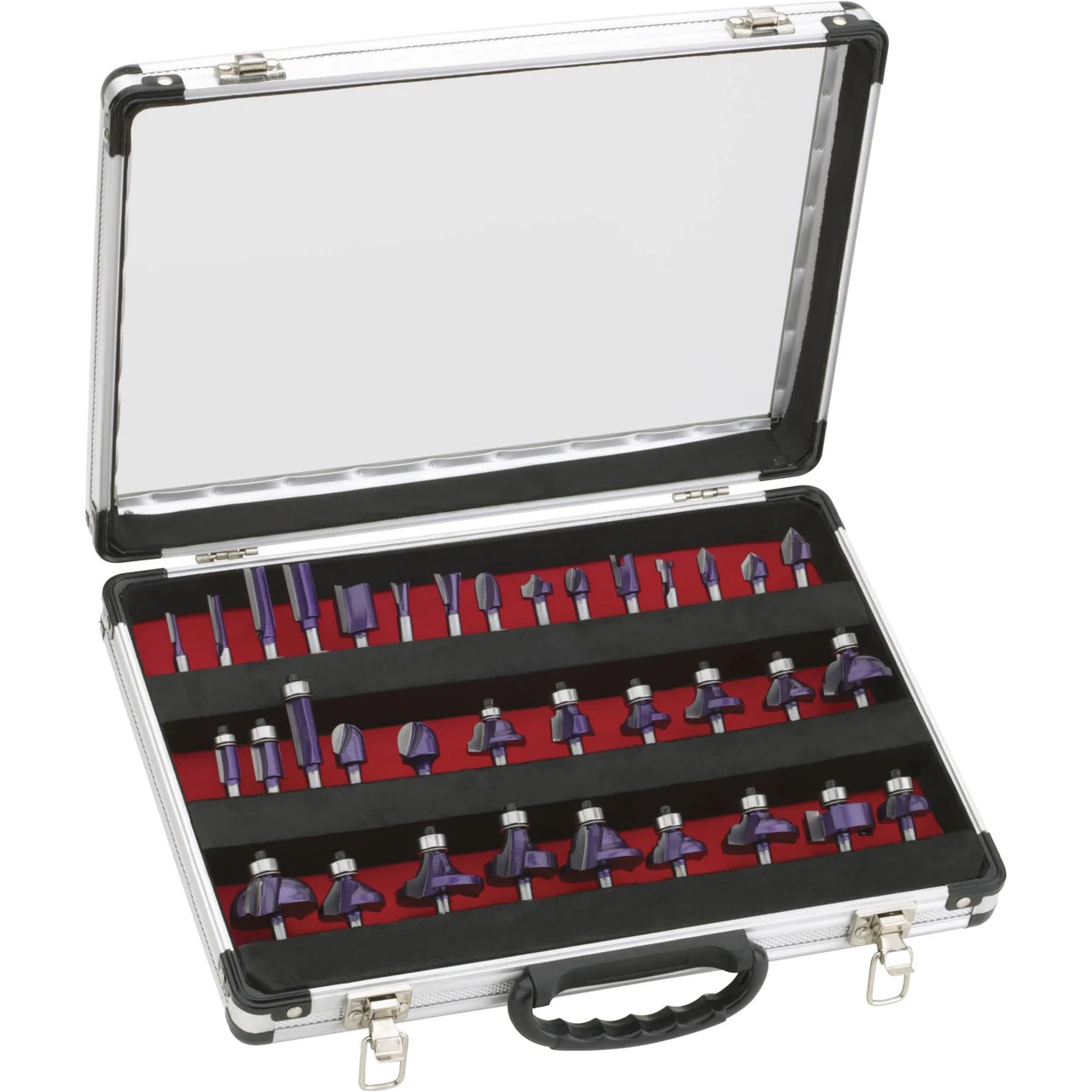 Grizzly Industrial 35-Piece Carbide Tipped Router Bit Set 1/4 Inch Shank (H6159)