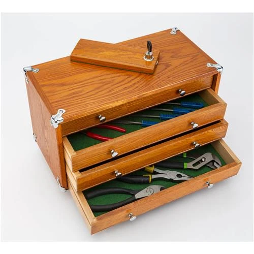 Grizzly Industrial 4-Drawer Oak Chest (T33822) — product image 3
