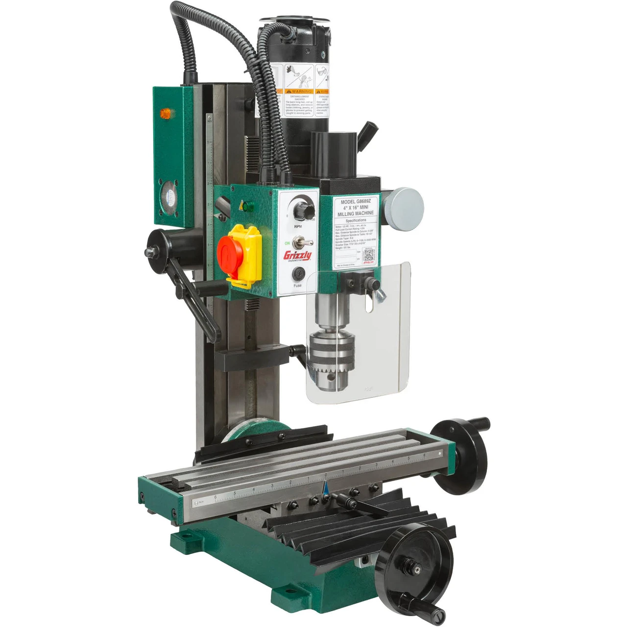 Grizzly Industrial 4" x 16" Mini Milling Machine (G8689Z)