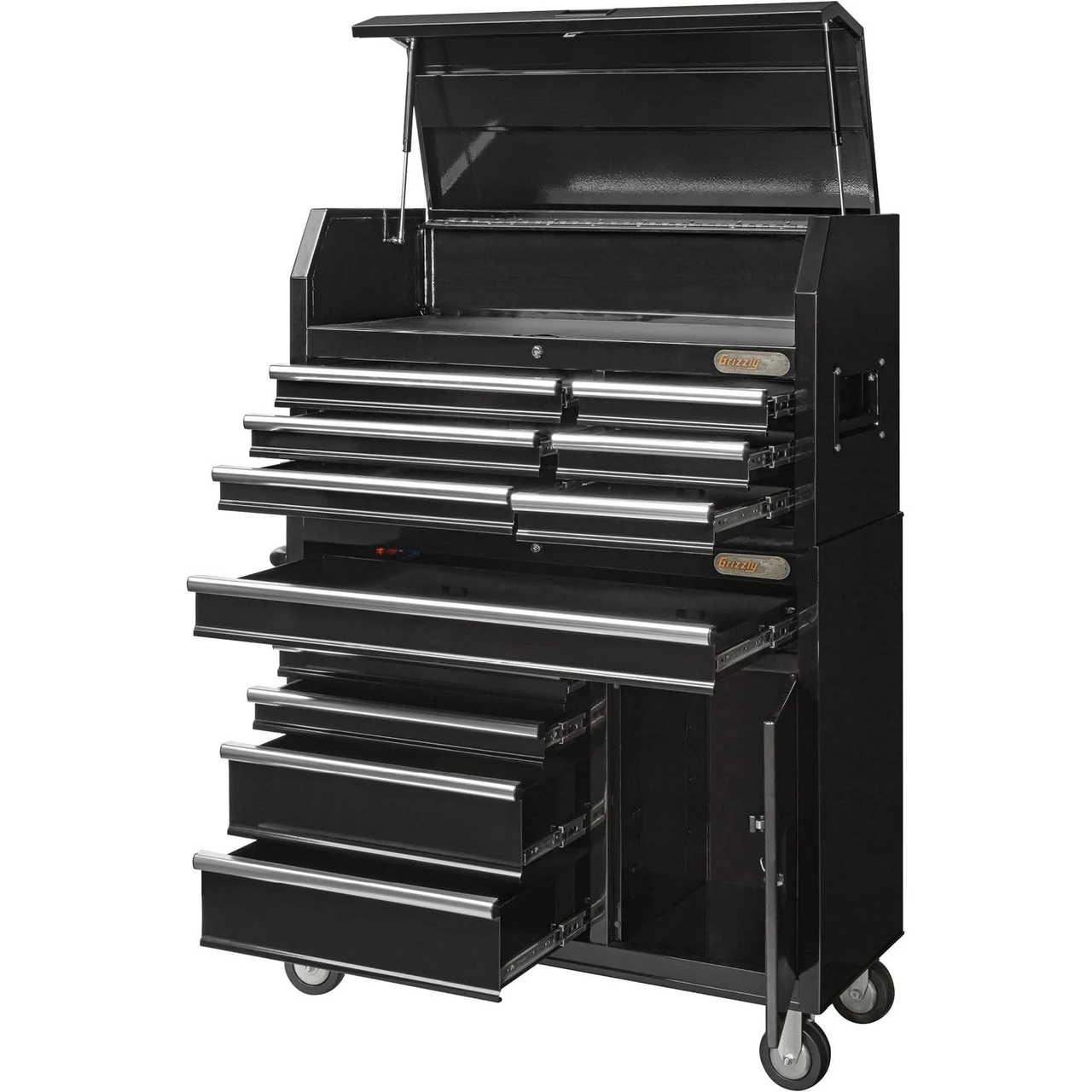 Grizzly Industrial 42" 11-Drawer & 1-Door Tool Chest and Cabinet Combo Set (T34009) — product image 4