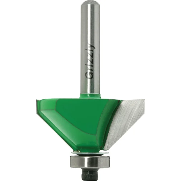 Grizzly Industrial 45 Chamfer Bit, 1/4" Shank (C1129, C1130)