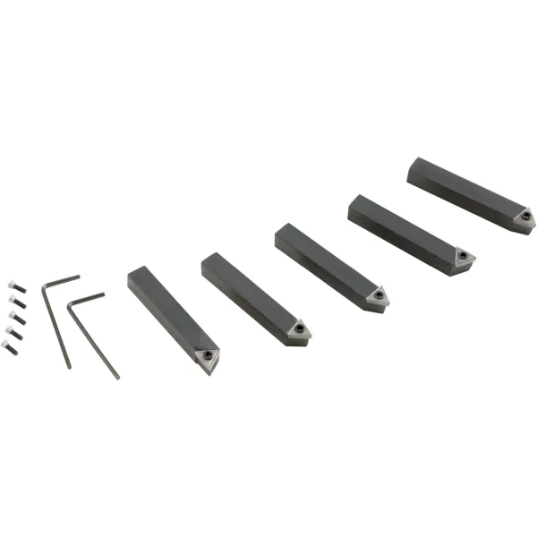 Grizzly Industrial 5 pc. Indexable Carbide Tool Bit Set - 3/8" (G5639)