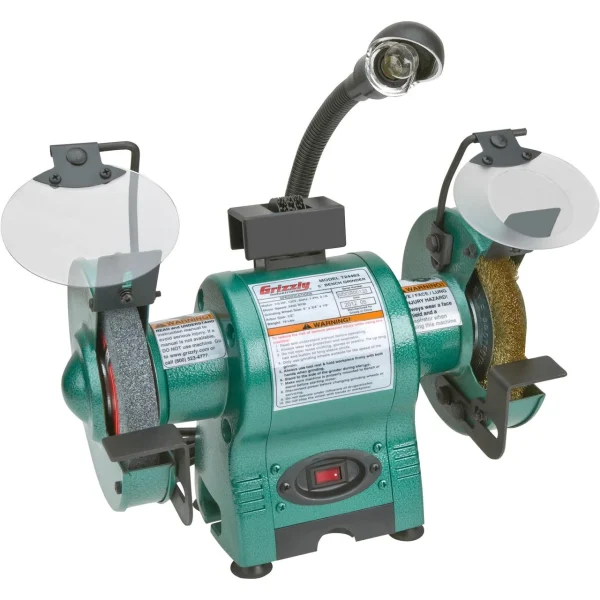 Grizzly Industrial 6" Bench Grinder with Work Light (T24463)
