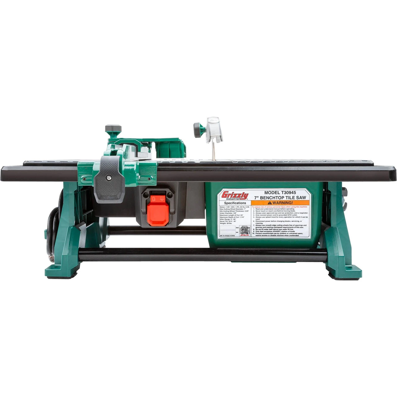 Grizzly Industrial 7" Benchtop Tile Saw (T30945) — product image 4