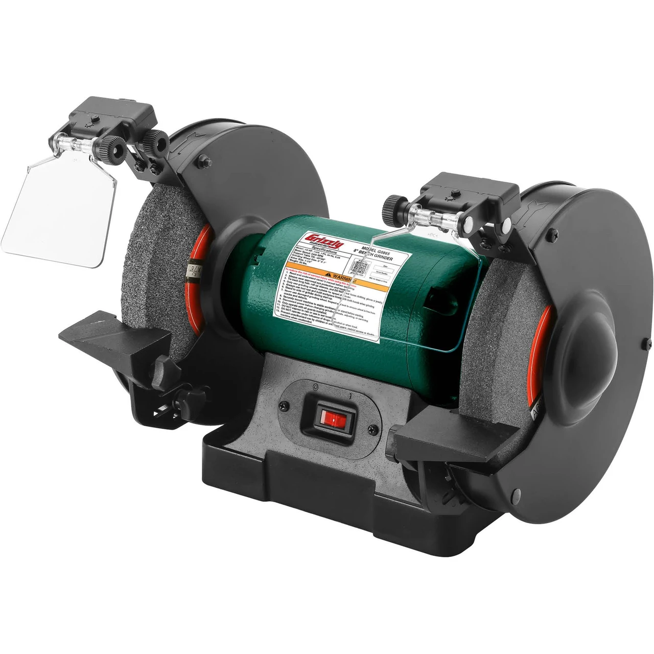 Grizzly Industrial 8" Bench Grinder with LED Lights (G0865)